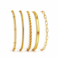 Set de Pulseras Clásicas Isabella de Oro