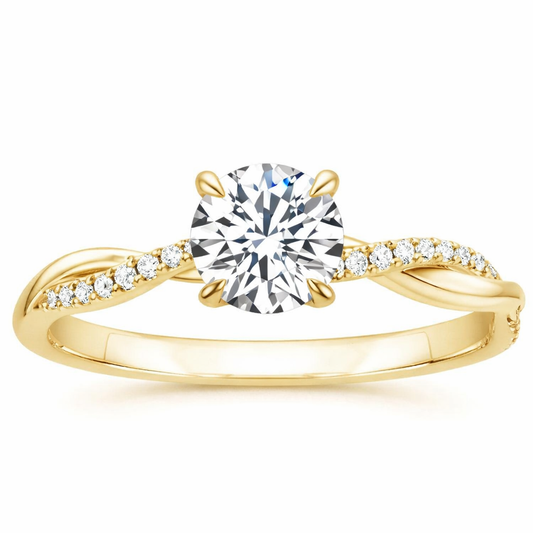 Anillo Jane Trenzado con Diamantes