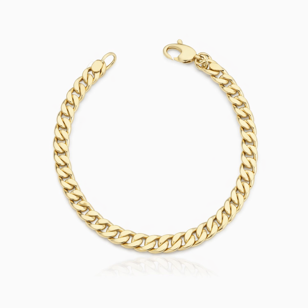 Pulsera Cubana Clásica de Oro