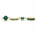 Set de Anillos Zarina de Oro con Esmeralda