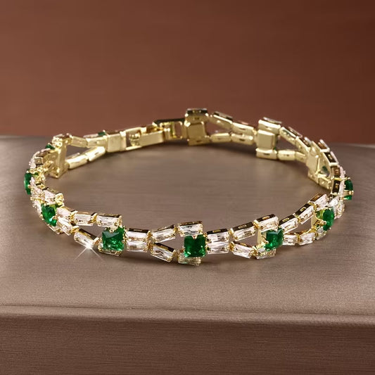 Verde Link bransoletka tenisowa | Złoto