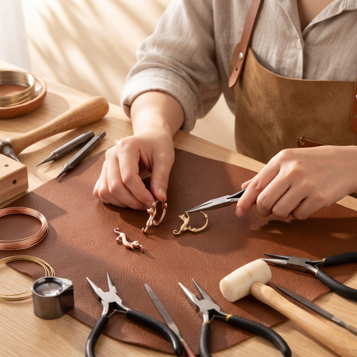 Kolczyki miedziane Piec | MIEDŹ