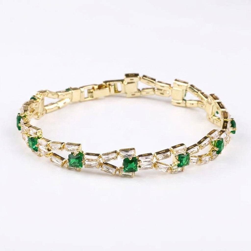 Verde Link bransoletka tenisowa | Złoto