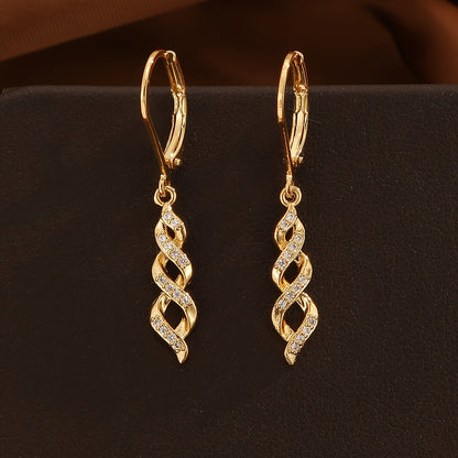 Ava kolczyki Shimmer Twist | Złoto