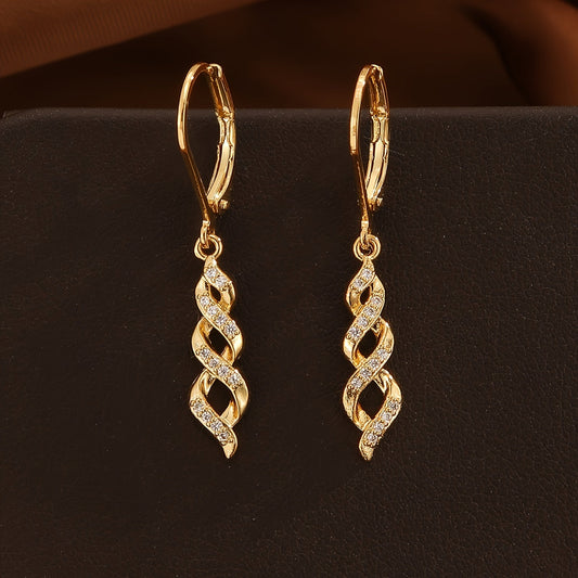 Ava kolczyki Shimmer Twist | Złoto