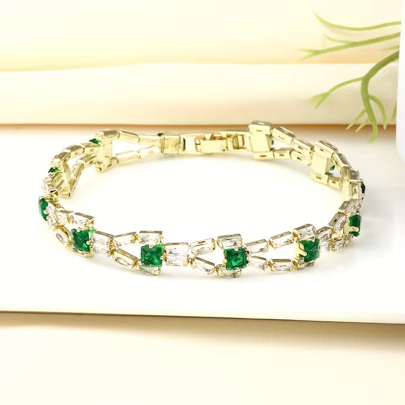 Verde Link bransoletka tenisowa | Złoto